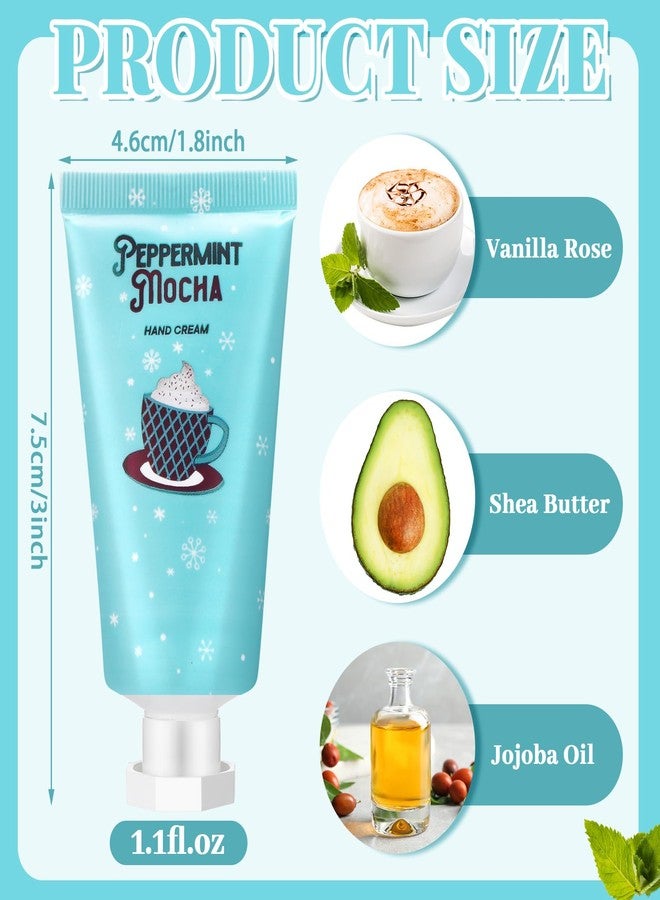 Heigble 30 Pcs Holiday Hand Cream Bulk Winter Gifts for Women Christmas Party Favors Mini Hand Lotion Set 1.1 Fl oz Travel Size for Dry Skin Women Mom Coworkers(Peppermint Mocha) - Image 2